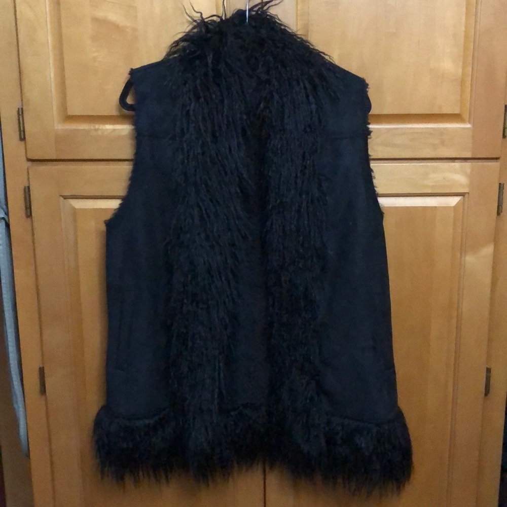 Forever 21 Faux Suede Fur Trimmed Vest